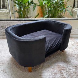 Sofá Caminha Pet Luxo em Sued Premium:preto - 7