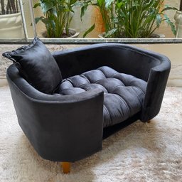 Sofá Caminha Pet Luxo em Sued Premium:preto - 3