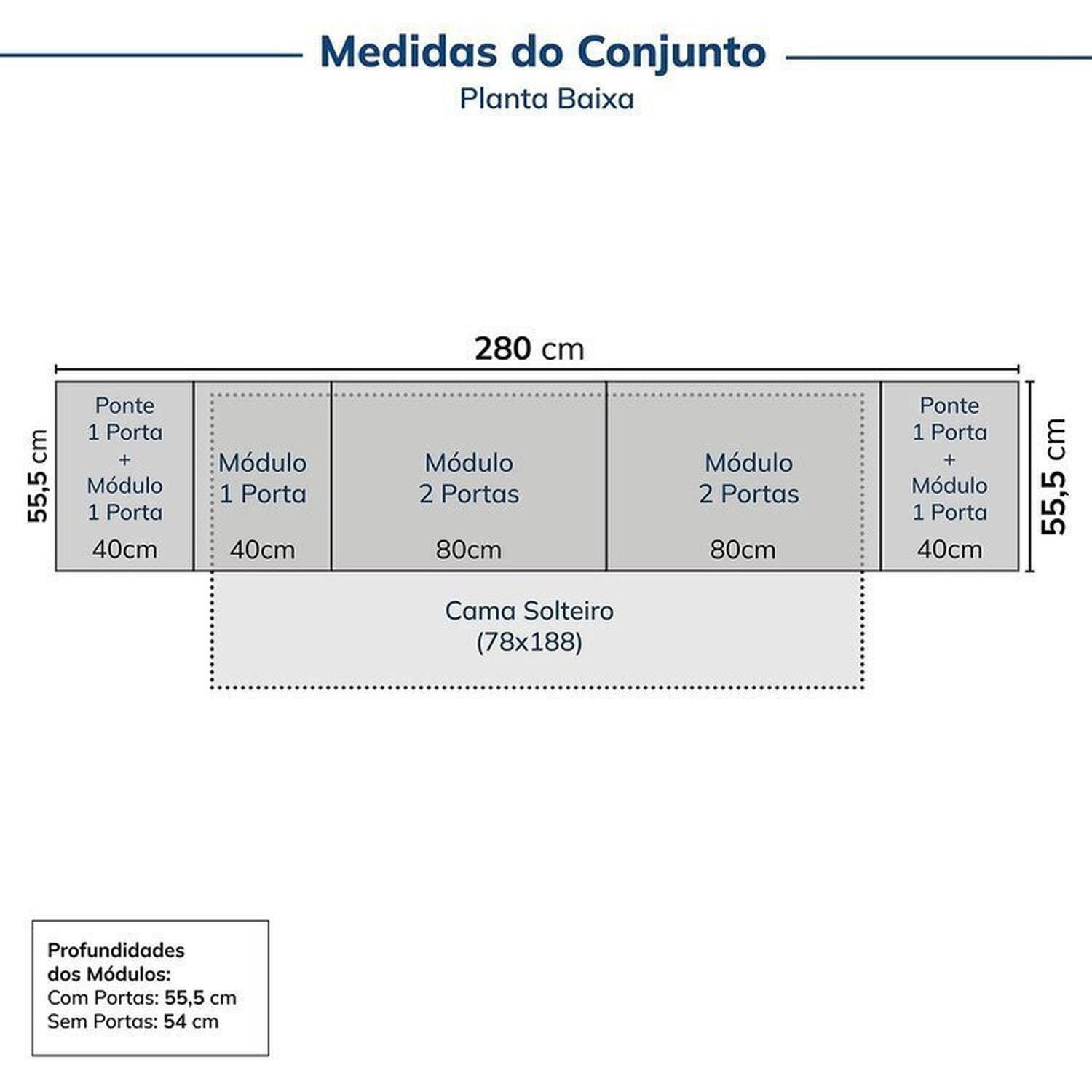 Guarda-roupa Modulado 6 Peças 9 Portas Jade Cabecasa Madeiramadeira - 2