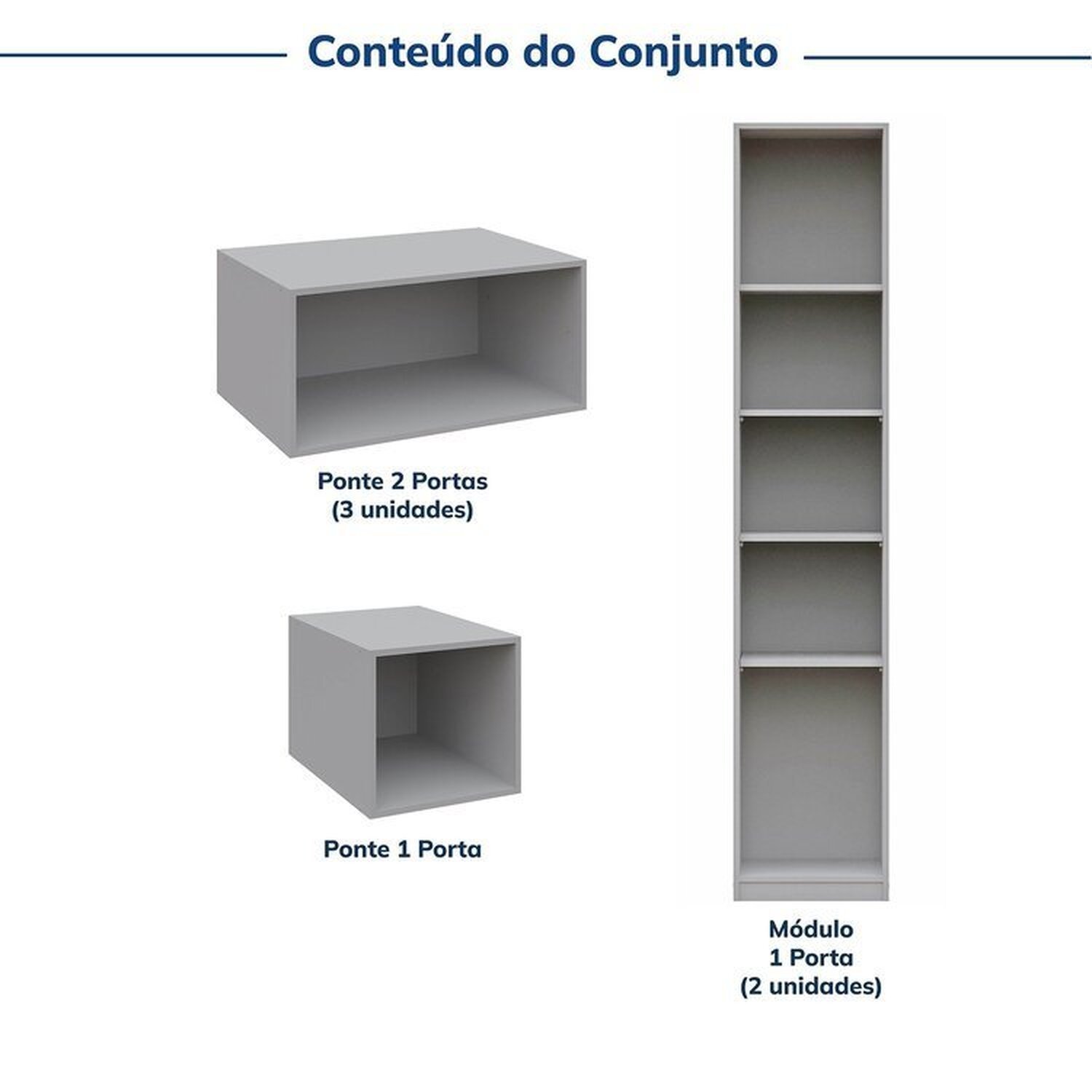 Guarda-roupa Modulado 6 Peças 9 Portas Jade Cabecasa Madeiramadeira - 4