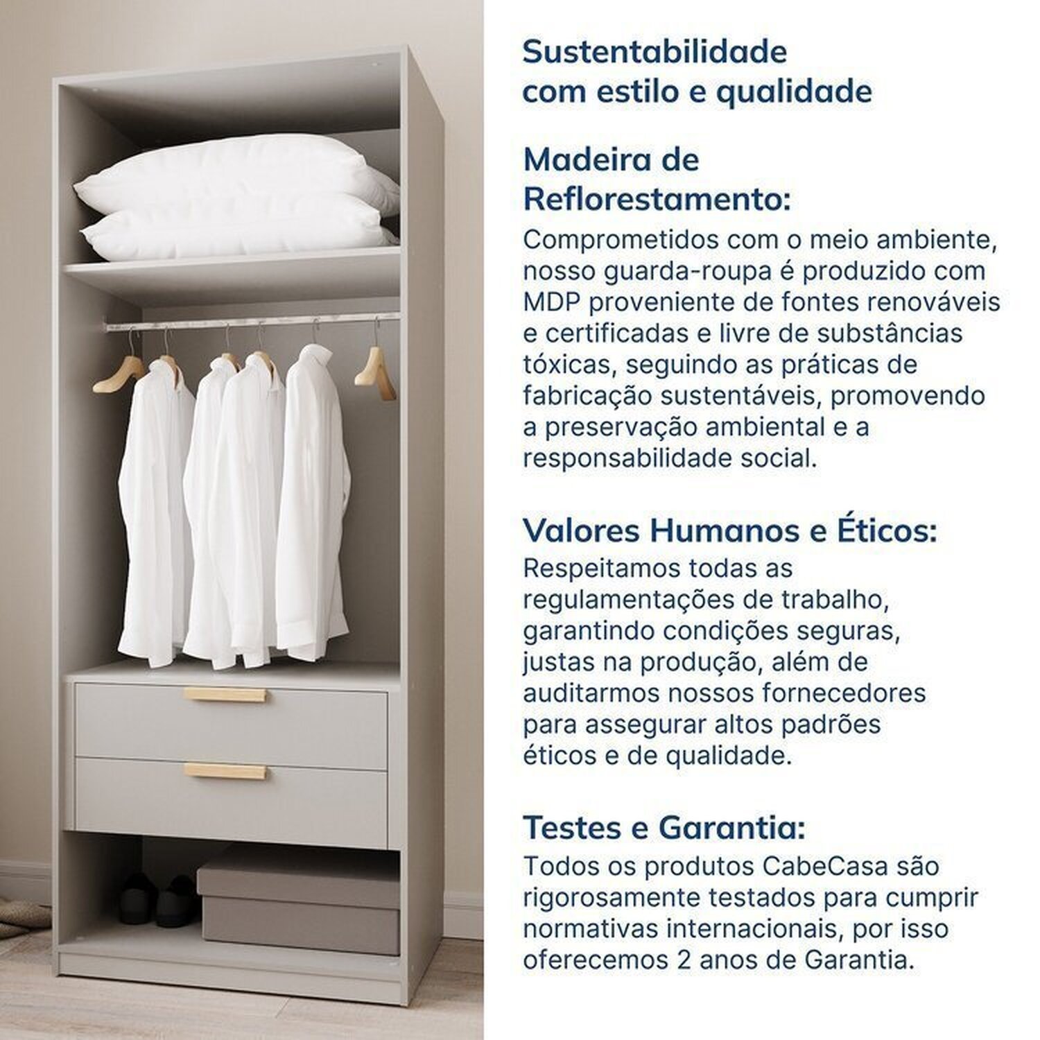 Guarda-roupa Modulado 6 Peças 9 Portas Jade Cabecasa Madeiramadeira - 11