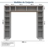 Guarda-roupa Modulado 6 Peças 9 Portas Jade CabeCasa MadeiraOriginals - 3