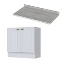 Ver imagem 1 de Balcão Americana Henn 80cm com Tampo Mdf 2 Portas para Cozinha