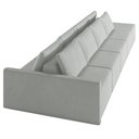 Ver imagem 5 de Sofá Ilha Modulado Milos 432cm Puff Lateral Veludo Cinza G33 - Gran Belo