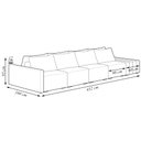 Ver imagem 4 de Sofá Ilha Modulado Milos 432cm Puff Lateral Veludo Cinza G33 - Gran Belo