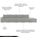 Ver imagem 3 de Sofá Ilha Modulado Milos 432cm Puff Lateral Veludo Cinza G33 - Gran Belo
