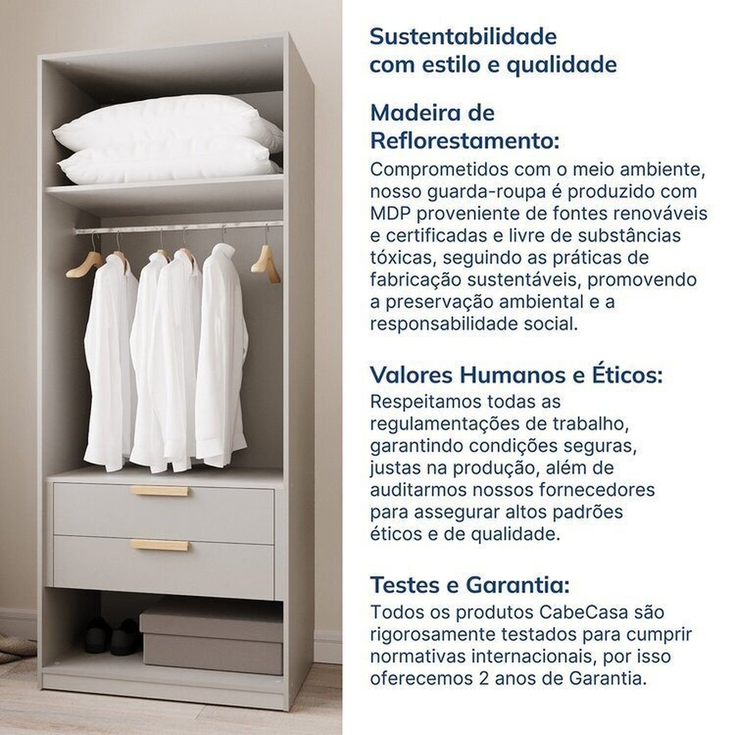 Guarda-roupa Modulado de Canto 10 Peças 18 Portas Jade Cabecasa Madeiramadeira - 16