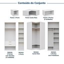 Ver imagem 4 de Guarda-Roupa Modulado de Canto 10 Peças 18 Portas Jade CabeCasa MadeiraOriginals Branco/Fosco