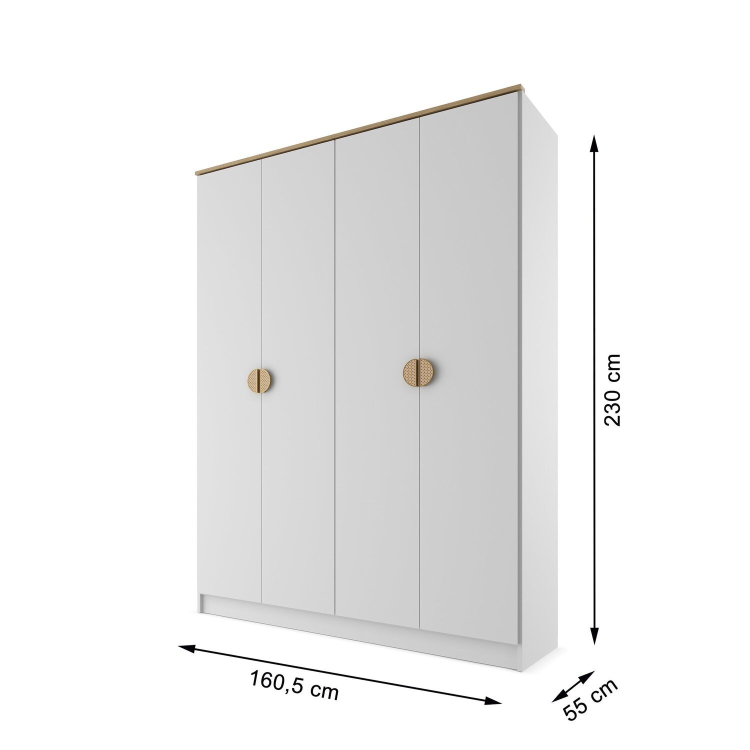 Guarda-roupa Solteiro 100% Mdf Bp 4 Portas 2 Gavetas Asti - 3