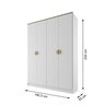 Guarda-Roupa Solteiro 100% Mdf Bp 4 Portas 2 Gavetas Asti - 3