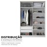 Guarda-Roupa Solteiro 100% Mdf Bp 4 Portas 2 Gavetas Asti - 10