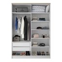 Ver imagem 5 de Guarda-Roupa Solteiro 100% MDF BP 4 Portas 2 Gavetas Asti Branco