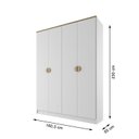Ver imagem 4 de Guarda-Roupa Solteiro 100% Mdf Bp 4 Portas 2 Gavetas Asti