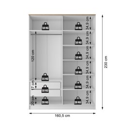 Guarda-Roupa Solteiro 100% Mdf Bp 4 Portas 2 Gavetas Asti - 11