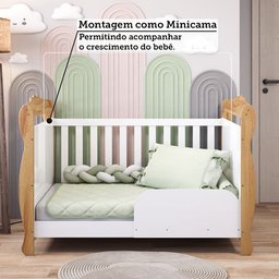 Berço Mini Cama 3 em 1 Americano 100% Mdf Cocada - 7