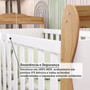 Ver mais imagens de Berço Mini Cama 3 em 1 Americano 100% MDF Cocada Espresso Móveis Branco Brilho/Amêndoa