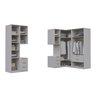 Guarda-roupa Modulado 7 Peças 7 Portas 2 Mesa Cabeceira Jade CabeCasa MadeiraMadeira - 5