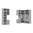 Ver imagem 5 de Guarda-Roupa Planejado 7 Peças 7 Portas 2 Mesa Cabeceira Jade CabeCasa MadeiraOriginals Cinza/Urbano