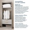 Guarda-roupa Modulado 7 Peças 7 Portas 2 Mesa Cabeceira Jade CabeCasa MadeiraMadeira - 13