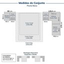 Ver imagem 2 de Guarda-Roupa Planejado 7 Peças 7 Portas 2 Mesa Cabeceira Jade CabeCasa MadeiraOriginals Cinza/Urbano