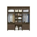 Ver imagem 7 de Guarda Roupa Casal 13 Portas e 7 Gavetas C/ 1 Espelho Londres Capelinha Jatoba/areia - Santos Andir