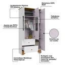 Ver imagem 4 de Guarda-roupa Infantil 3 Portas com Janelas Retangulares e 2 Gavetas 100% Mdf Cocada