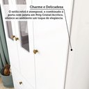 Ver mais imagens de Guarda-roupa Infantil 3 Portas com Janelas Retangulares e 2 Gavetas 100% Mdf Cocada