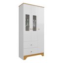 Ver imagem 2 de Guarda-roupa Infantil 3 Portas com Janelas Retangulares e 2 Gavetas 100% Mdf Cocada