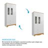 Guarda-roupa Infantil 3 Portas com Janelas Retangulares e 2 Gavetas 100% Mdf Cocada - 5