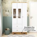Ver imagem 6 de Guarda-roupa Infantil 3 Portas com Janelas Retangulares e 2 Gavetas 100% Mdf Cocada