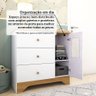 Cômoda Infantil 1 Porta com Janela Retangular e 3 Gavetas 100% Mdf Cocada - 10