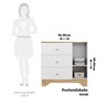 Cômoda Infantil 1 Porta com Janela Retangular e 3 Gavetas 100% Mdf Cocada - 4