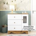 Ver imagem 6 de Cômoda Infantil 1 Porta com Janela Retangular e 3 Gavetas 100% Mdf Cocada