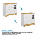 Ver imagem 5 de Cômoda Infantil 1 Porta com Janela Retangular e 3 Gavetas 100% Mdf Cocada