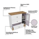 Ver imagem 4 de Cômoda Infantil 1 Porta com Janela Retangular e 3 Gavetas 100% Mdf Cocada