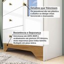 Ver imagem 7 de Cômoda Infantil 1 Porta com Janela Retangular e 3 Gavetas 100% Mdf Cocada