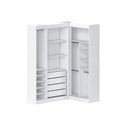 Ver imagem 2 de Closet Casal Modulado Andorra 6 Gavetas 11 Prateleiras Branco - Pnr Móveis