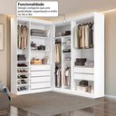 Ver imagem 5 de Closet Casal Modulado Andorra 6 Gavetas 11 Prateleiras Branco - Pnr Móveis