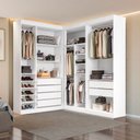 Ver imagem 1 de Closet Casal Modulado Andorra 6 Gavetas 11 Prateleiras Branco - Pnr Móveis
