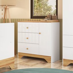 Cômoda Infantil 1 Porta e 3 Gavetas 100% Mdf Cocada - 1