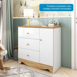 Cômoda Infantil 1 Porta e 3 Gavetas 100% Mdf Cocada - 6