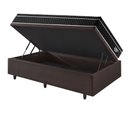 Ver imagem 4 de Cama Box Solteiro Baú Courino Linho Marrom + Colchão Gransleep Molas Verticoil Ecoflex 88x188