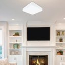 Ver imagem 2 de Luminária Plafon Aço e Acrílico Sobrepor Quadrado 25x25 Cm  - Branco Texturizado