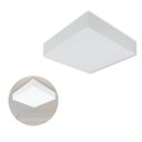 Ver imagem 1 de Luminária Plafon Aço e Acrílico Sobrepor Quadrado 25x25 Cm - Branco Texturizado