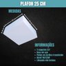 Luminária Plafon Aço e Acrílico Sobrepor Quadrado 25x25 Cm  - Branco Texturizado - 4