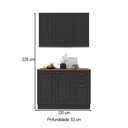 Ver imagem 4 de Cozinha Compacta Bariloche 6 Portas 2 Gavetas com Tampo 100% MDF Chumbo - Indékes