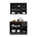 Ver imagem 3 de Cozinha Compacta Bariloche 6 Portas 2 Gavetas com Tampo 100% MDF Chumbo - Indékes
