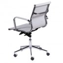 Ver imagem 4 de Kit 6 Cadeiras Escritório Diretor Esteirinha Rodízio Relax Corino 3301 Branco