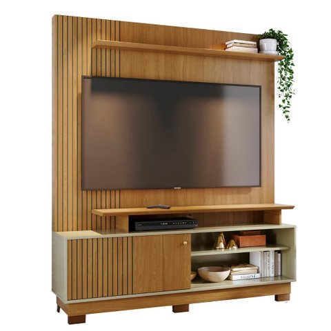 Estante Painel para Tv 75 Pol 160cm Anny Z10 Cumaru/opala - Mpozenato