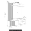 Ver imagem 4 de Estante Painel para Tv 75 Pol 160cm Anny Z10 Cumaru/opala - Mpozenato